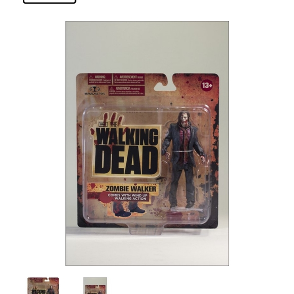 The Walking Dead Zombie Walker Action Figure With Wind Up Walking Action - Picture 3 of 8